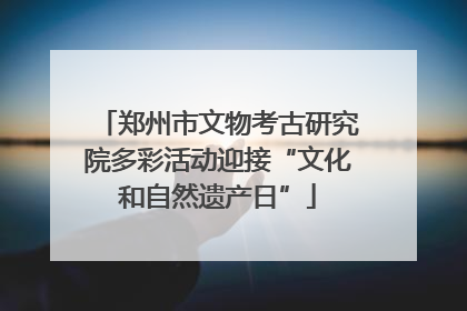 郑州市文物考古研究院多彩活动迎接“文化和自然遗产日”