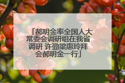 郝明金率全国人大常委会调研组在我省调研 许勤梁惠玲拜会郝明金一行