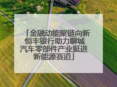 金融动能聚链向新 恒丰银行助力聊城汽车零部件产业挺进新能源赛道