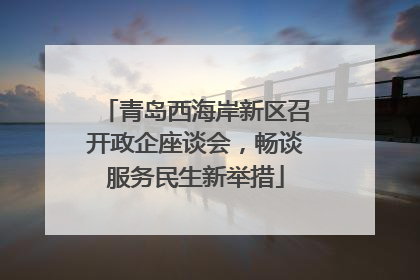 青岛西海岸新区召开政企座谈会，畅谈服务民生新举措