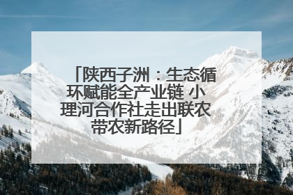 陕西子洲：生态循环赋能全产业链 小理河合作社走出联农带农新路径