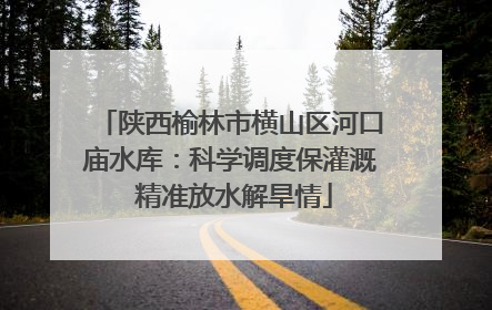 陕西榆林市横山区河口庙水库：科学调度保灌溉 精准放水解旱情