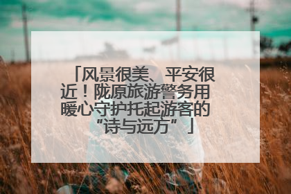 风景很美、平安很近！陇原旅游警务用暖心守护托起游客的“诗与远方”
