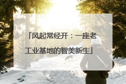 风起常经开：一座老工业基地的智美新生