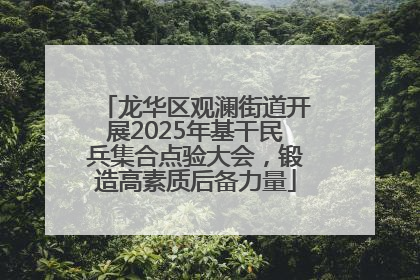 龙华区观澜街道开展2025年基干民兵集合点验大会，锻造高素质后备力量