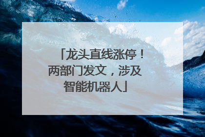 龙头直线涨停！两部门发文，涉及智能机器人