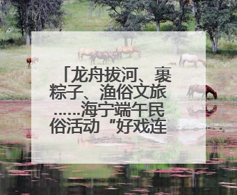 龙舟拔河、裹粽子、渔俗文旅……海宁端午民俗活动“好戏连台”