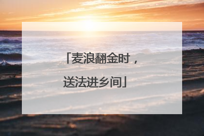 麦浪翻金时，送法进乡间