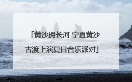 黄沙拥长河 宁夏黄沙古渡上演夏日音乐派对