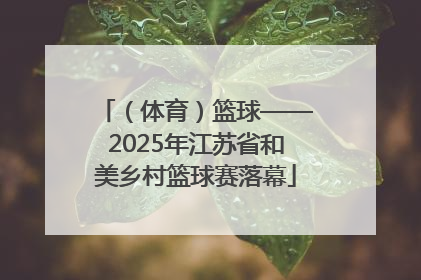 （体育）篮球——2025年江苏省和美乡村篮球赛落幕