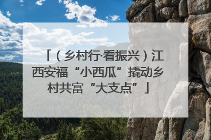 （乡村行·看振兴）江西安福“小西瓜”撬动乡村共富“大支点”