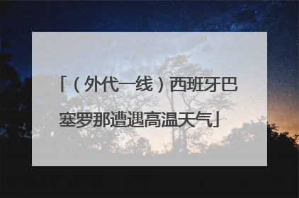 （外代一线）西班牙巴塞罗那遭遇高温天气