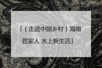 （走进中国乡村）海南疍家人 水上新生活