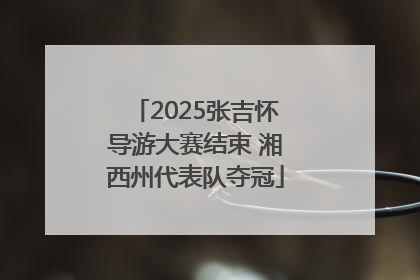 2025张吉怀导游大赛结束 湘西州代表队夺冠