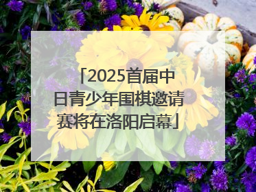 2025首届中日青少年围棋邀请赛将在洛阳启幕