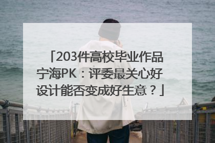 203件高校毕业作品宁海PK：评委最关心好设计能否变成好生意？