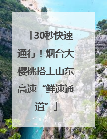 30秒快速通行！烟台大樱桃搭上山东高速“鲜速通道”