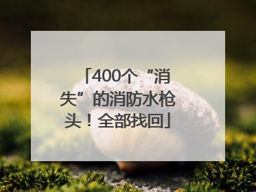400个“消失”的消防水枪头！全部找回