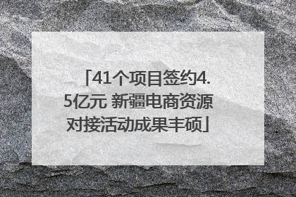 41个项目签约4.5亿元 新疆电商资源对接活动成果丰硕