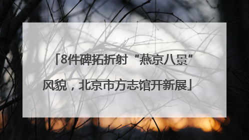 8件碑拓折射“燕京八景”风貌，北京市方志馆开新展