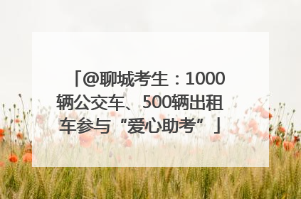 @聊城考生：1000辆公交车、500辆出租车参与“爱心助考”