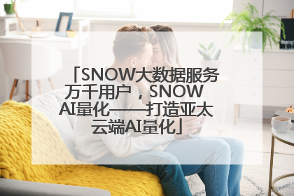 SNOW大数据服务万千用户，SNOW AI量化——打造亚太云端AI量化